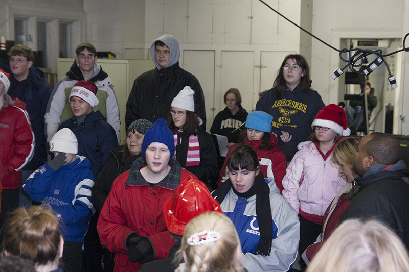 Random Rippling - Santa and ISBVI at Tree lighting