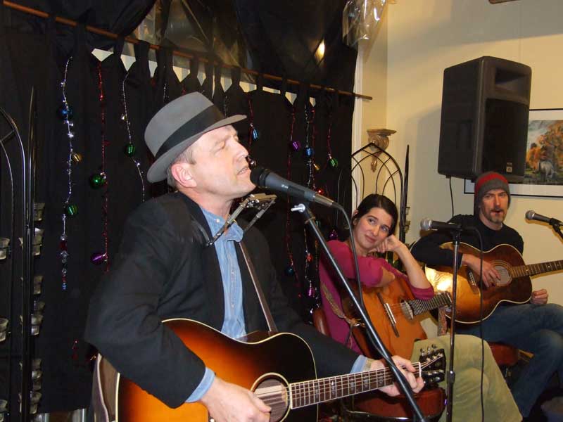 Tom Roznowski, Sarah Grain, Tad Armstrong at Boulevard Place Cafe.