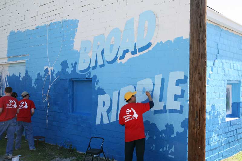 Random Rippling - Lilly Day of Service paints town