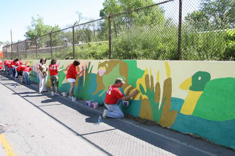 Random Rippling - Lilly Day of Service paints town