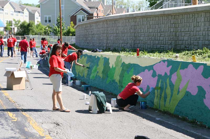 Random Rippling - Lilly Day of Service paints town