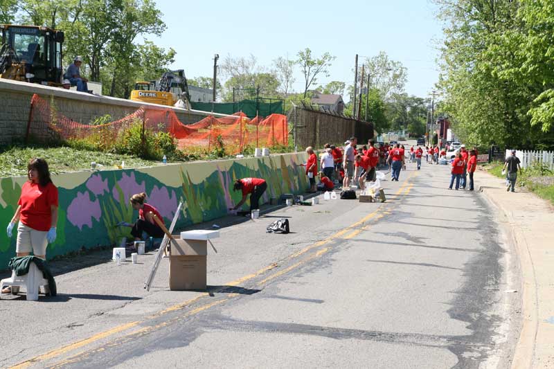 Random Rippling - Lilly Day of Service paints town