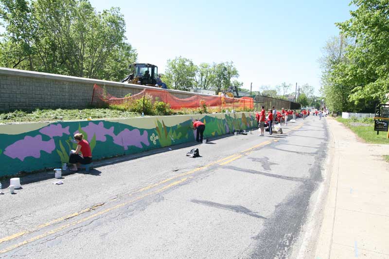 Random Rippling - Lilly Day of Service paints town