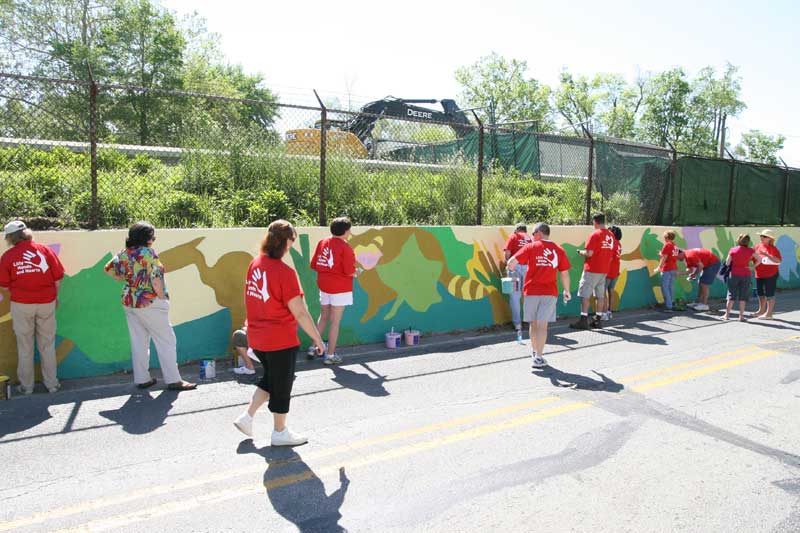 Random Rippling - Lilly Day of Service paints town