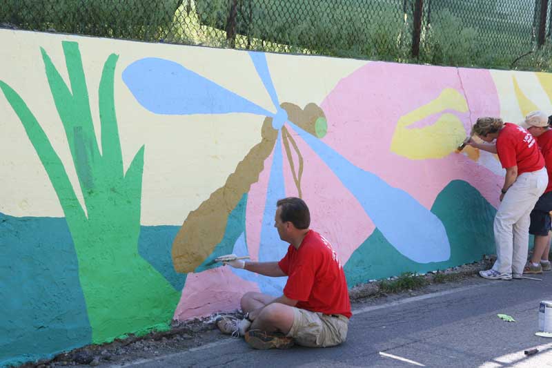 Random Rippling - Lilly Day of Service paints town