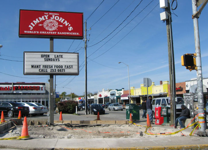 Random Rippling - Jimmy John's re-landscaped 