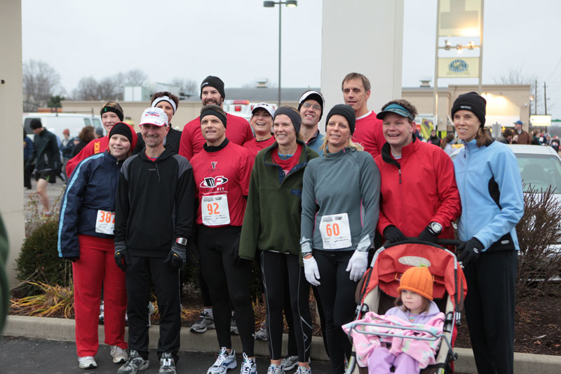 The MultiFit training group from Jordan YMCA gathered for a quick group photo before the start of the race. They train year-round and for many of them this is their second year joining the Drumstick Dash.