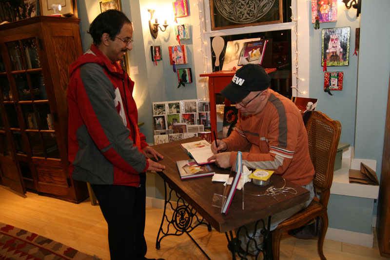 Bent Objects author Terry Border signed copies of his new book at Big Hat Books