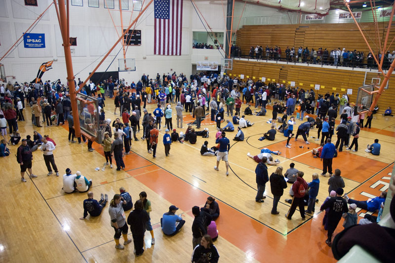 Registration in the Broad Ripple High School gym