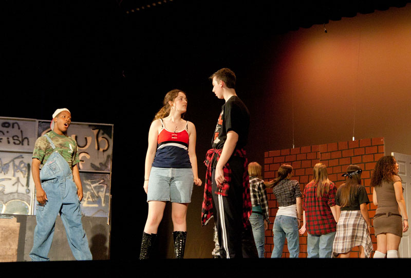 Philip Helms, Colleen Friedly, and Dylan Richardson in Reelin' It Back.