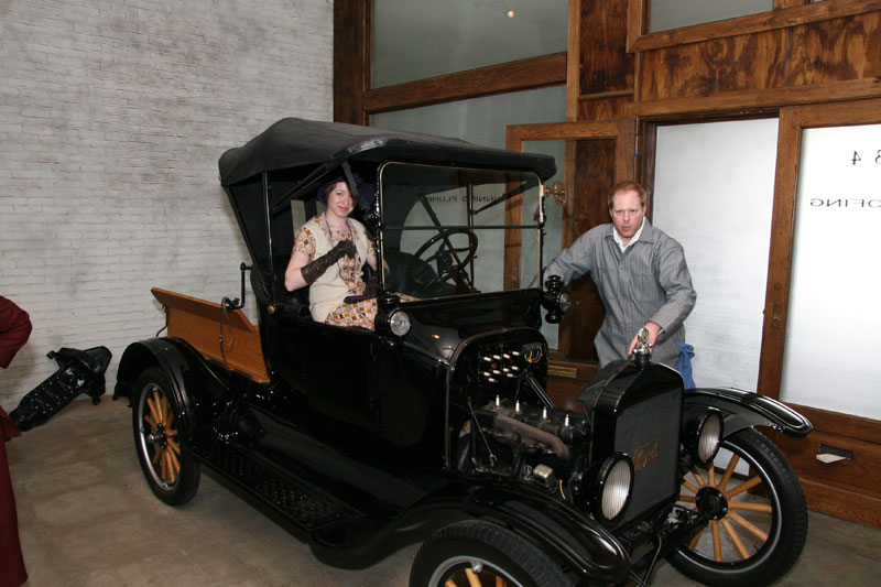 The 1917 Ford Model T in George Greenlee's repair shop.