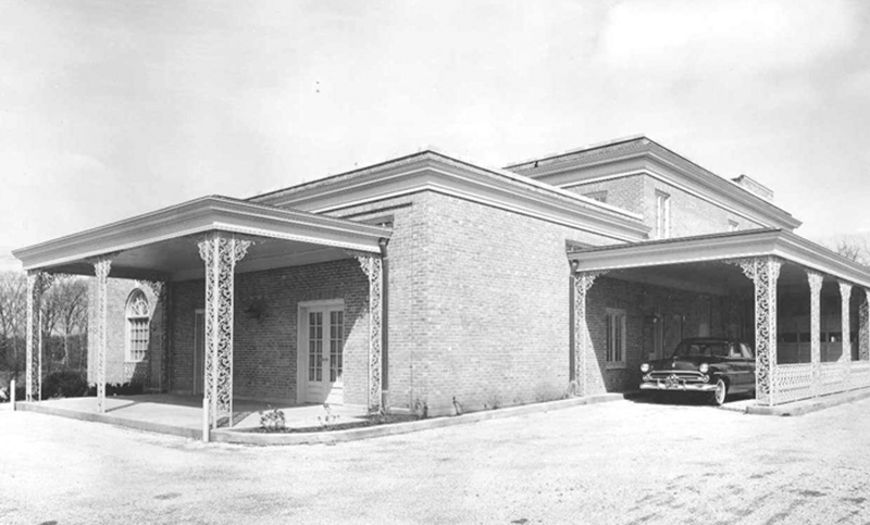 Newly built Flanner and Buchanan in Broad Ripple in 1954.