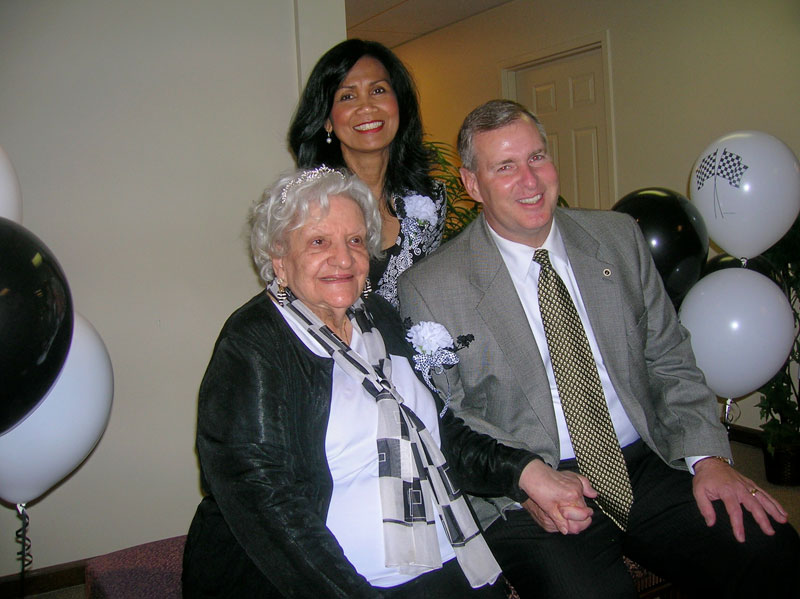 (L to R) Albina Mazza, Mrs Winnie Ballard, Mayor Ballard at the American Village breakfast.