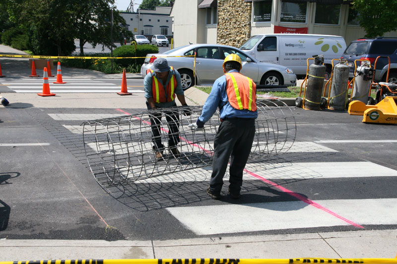 Random Rippling - Last portion of crosswalk completed on the Avenue