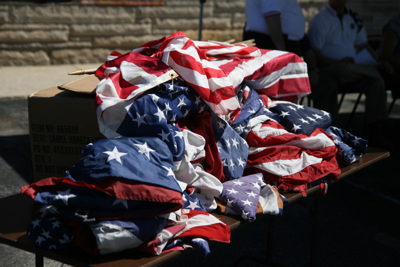 Random Rippling - Flag Retirement Ceremony at Post