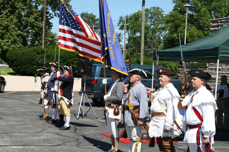 The Indiana Society, Sons of the American Revolution performed as the color guard.