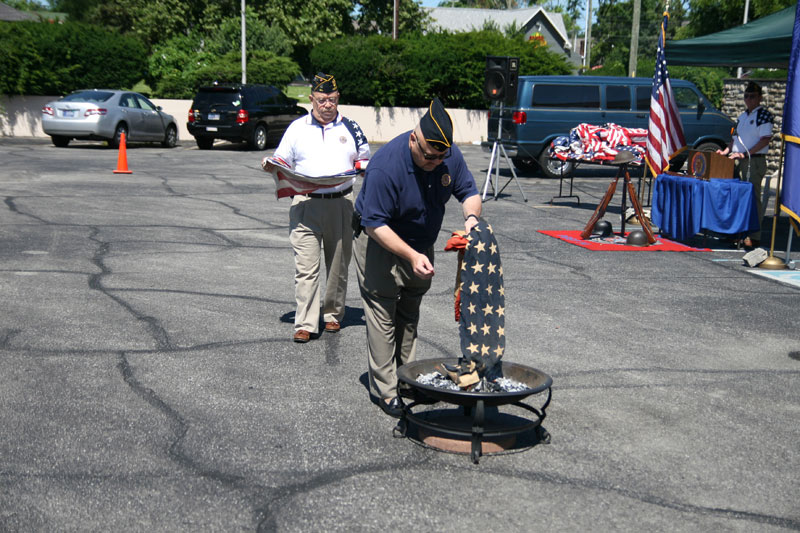 Random Rippling - Flag Retirement Ceremony at Post