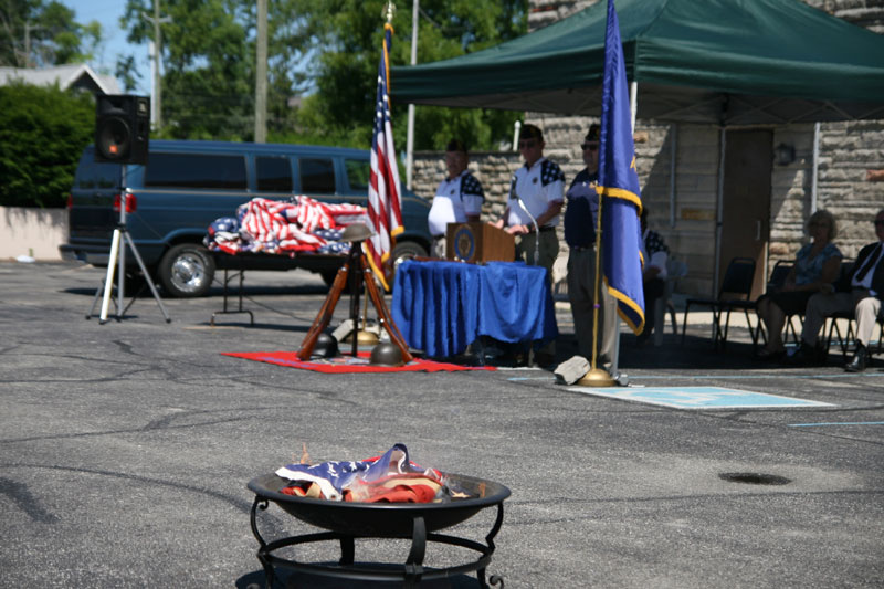 Random Rippling - Flag Retirement Ceremony at Post