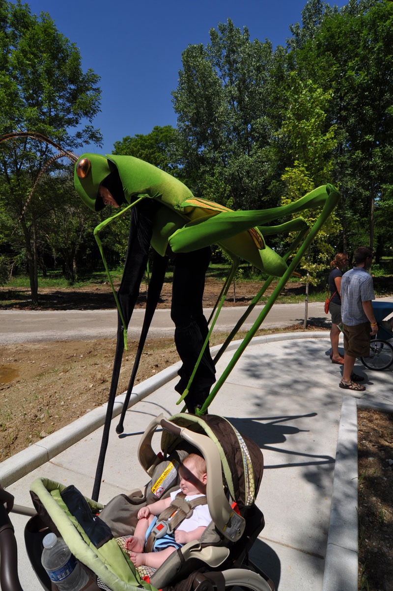 Giant grasshopper at the IMA Art & Nature Park.