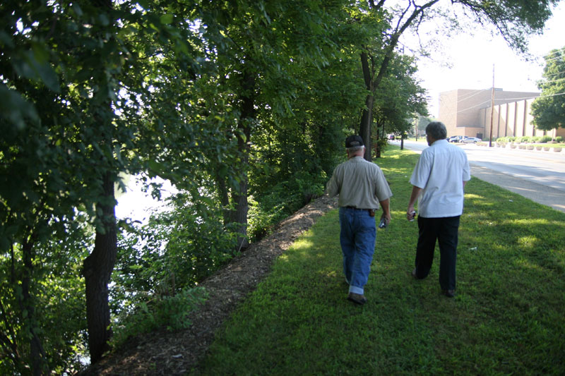 DNR inspects riverbank after honeysuckle removal - by Thomas P. Healy