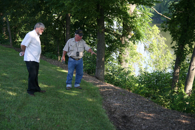 DNR inspects riverbank after honeysuckle removal - by Thomas P. Healy