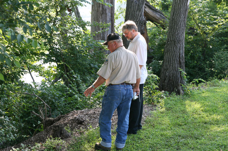 DNR inspects riverbank after honeysuckle removal - by Thomas P. Healy