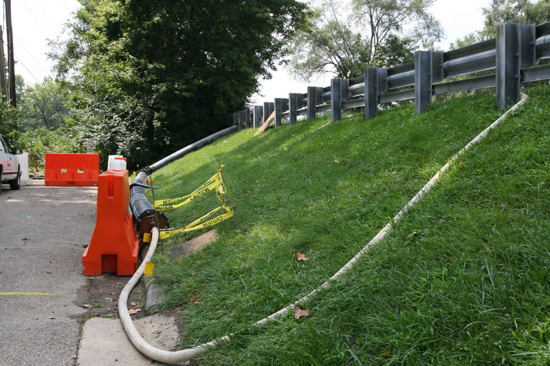 Random Rippling - Bridge sidewalk closed