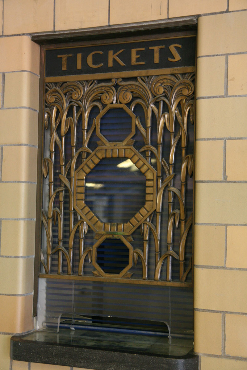 Art Deco ticket window in the coliseum