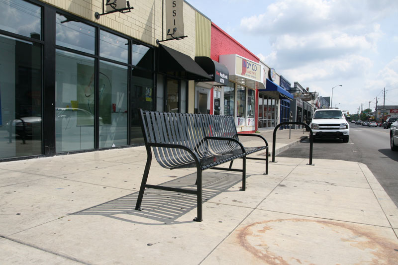 Random Rippling - New bike rack and a bench