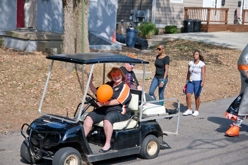 Principal Linda Davis led the parade.