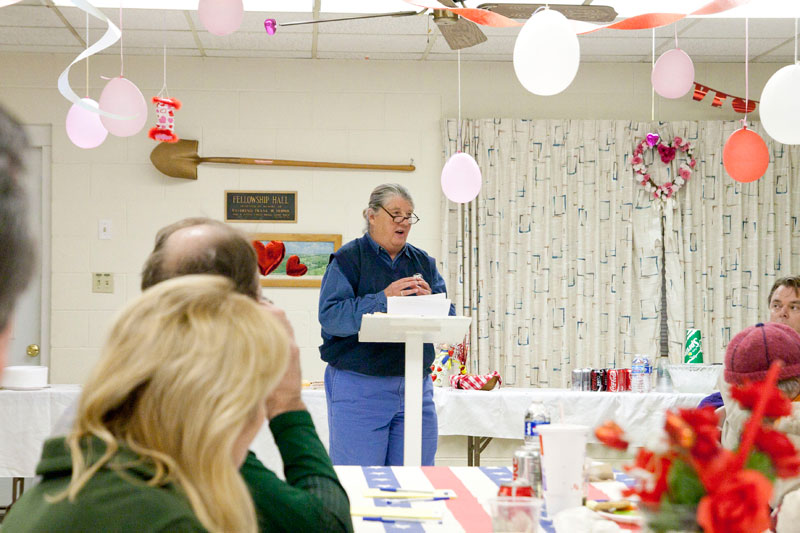 Susan Stamm and Bob Masbaum at the February Ravenswood Neighborhood Meeting.