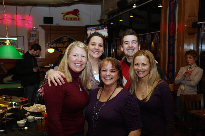 The Broad Ripple State Farm team at Brothers Bar and Grill - Back row: Jennifer Swenby and Loewen Payne. Front row: Elizabeth Marshall, Alice Braun and Emily Julian.