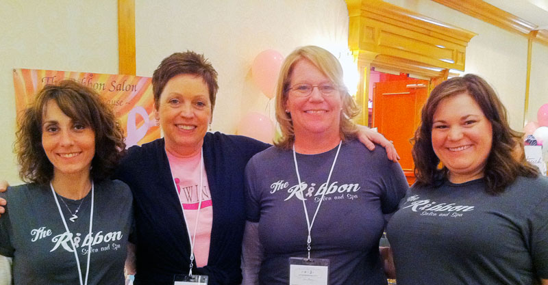 Amy Redmond, Laura (from IWIN), Carolyn Smith and Carolyn Seiger from The Ribbon Salon and Spa.