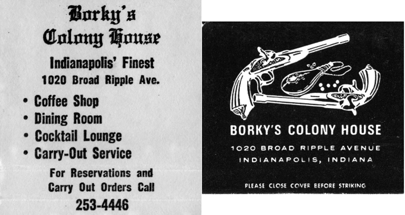 Broad Ripple Museum - Borky's matchbook