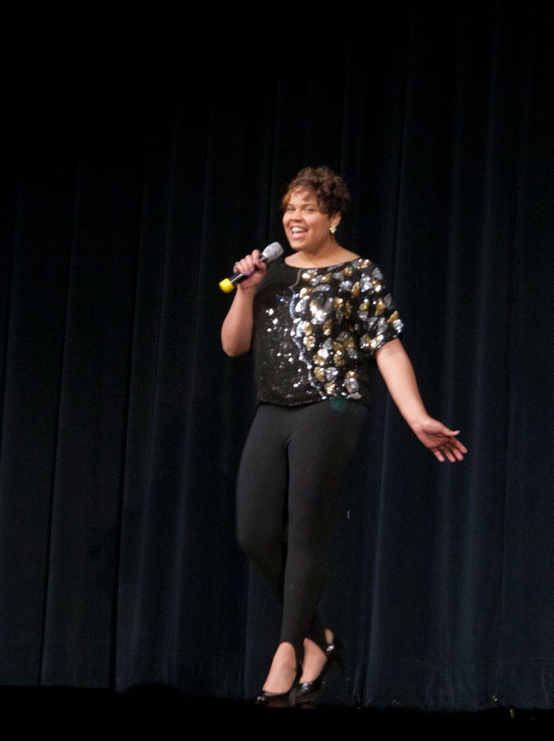 emcees Destinequa Gillespie and Iziah Heath