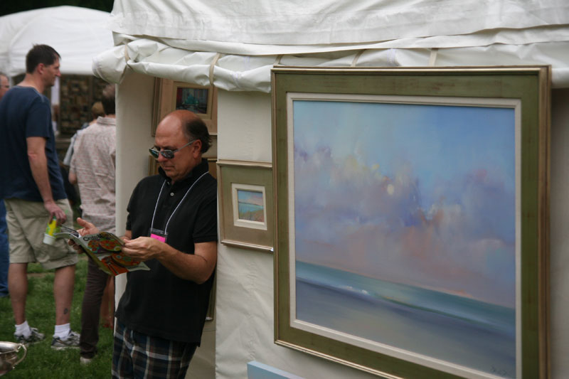 Douglas David at his tent