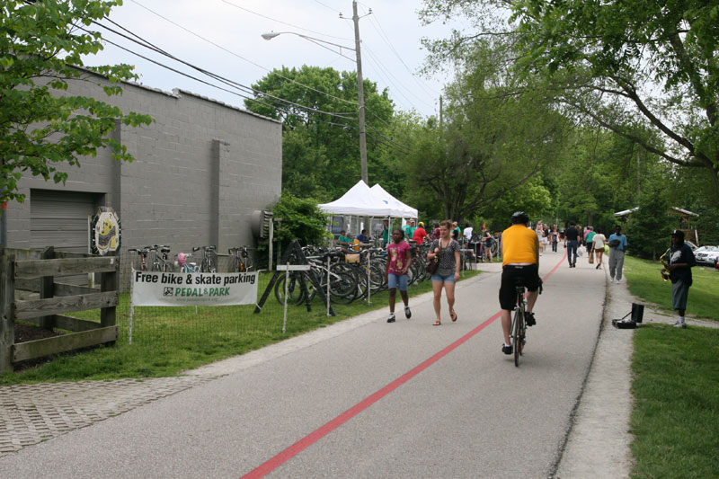 Pedal & Park - Free bike & skate parking on the Monon Trail