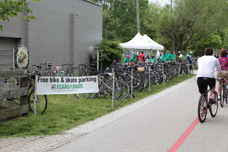 Pedal & Park - Free bike & skate parking on the Monon Trail