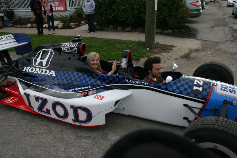 rides were given in the IZOD car.