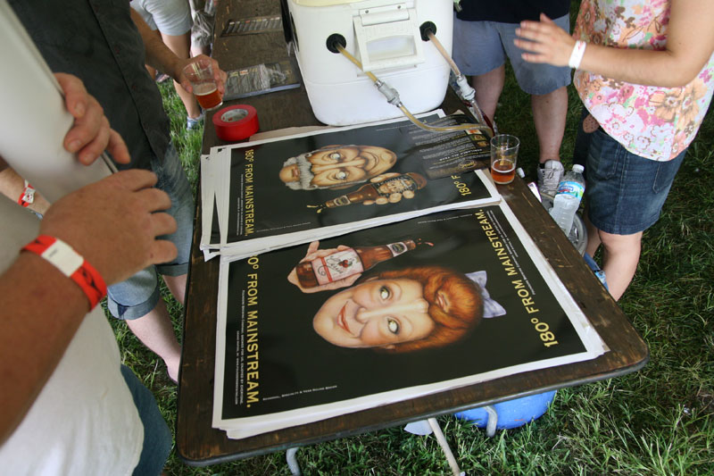 Topsy-turvy posters from Founders Brewing Co.