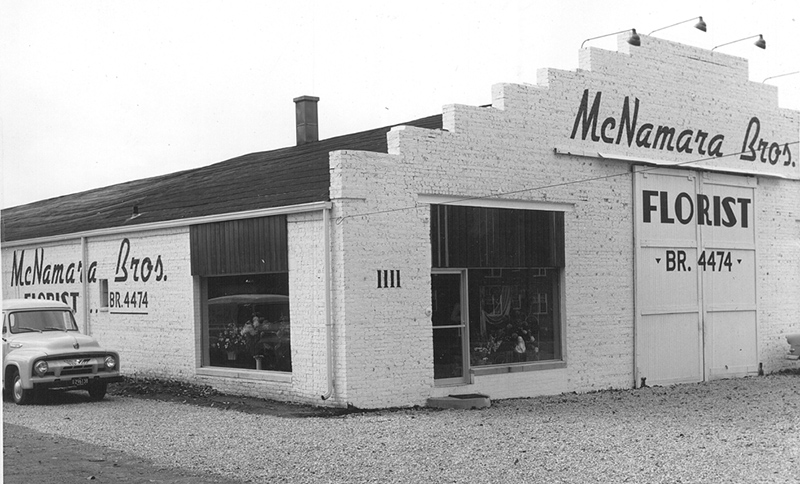 McNamara Florist back in 1954 at the present location of 61st and the Monon Trail.