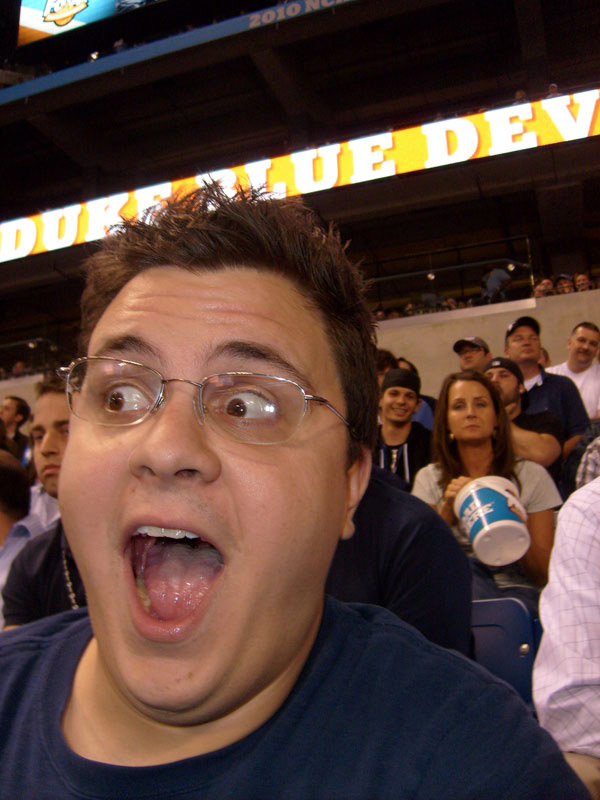 CW's chest-pounding friend at Hinkle Fieldhouse.