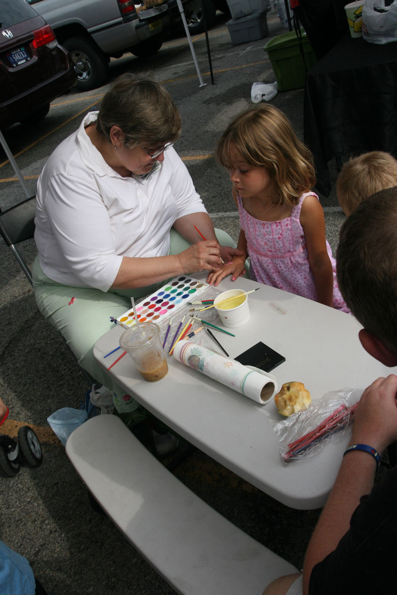 Tattoo painting at the Saturday morning market on July 30, 2011.