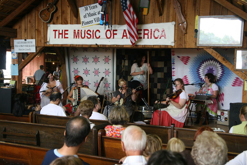 Alice Chalmers and the Stick a Cork in your Jug Band in Pioneer Village.