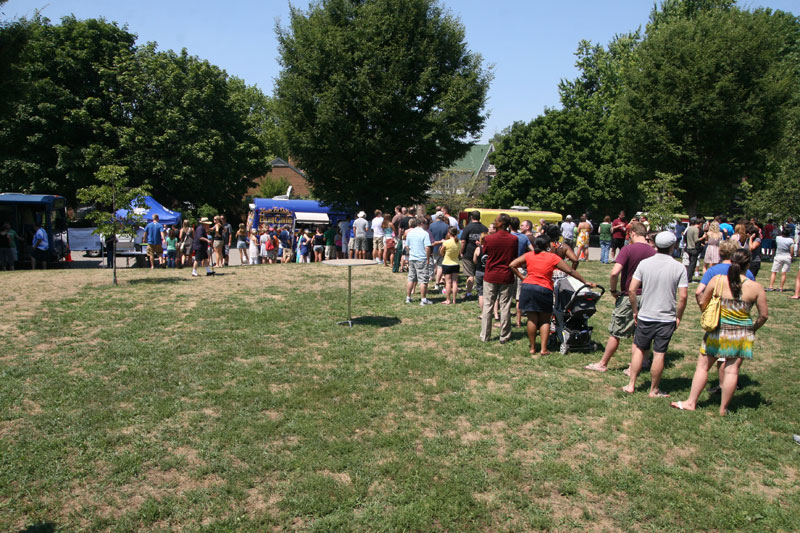 Long lines at every truck ran many vendors out of food before the end of the event.