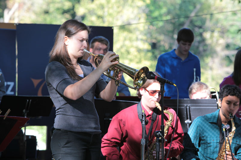 Jennifer Johnson sparkled in her solo with the Ball State University Jazz Ensemble during the 2011 Indy Jazz Festival.
