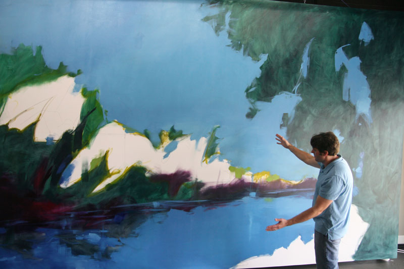 Forrest Formsma paints mural for IU Health 