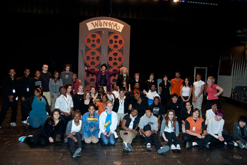 The cast and crew of the Dahl musical Willy Wonka at BRMHS.