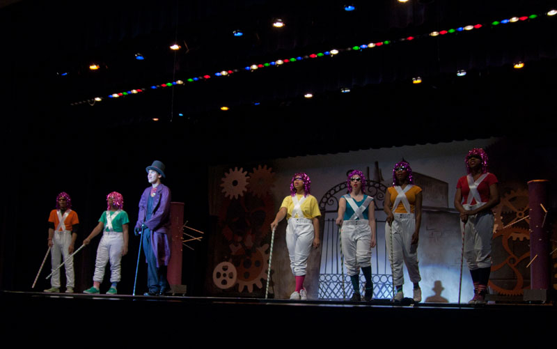 Random Rippling - Willy Wonka on the stage at Broad Ripple Magnet High School