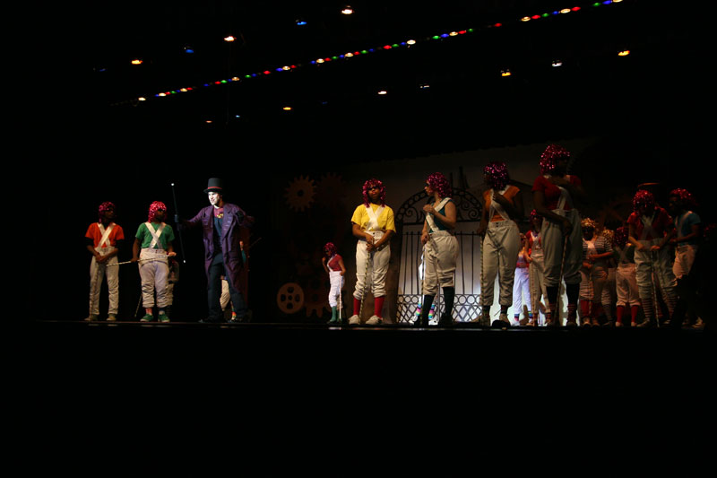 Random Rippling - Willy Wonka on the stage at Broad Ripple Magnet High School